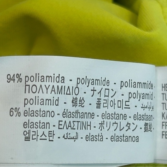 Zara lime green yellow ruched bodycon spaghetti strap maxi dress Sz L NWOT - Picture 7 of 12